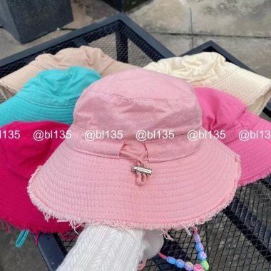 Nón tai bèo rộng vành tua rua xỏ hạt hoa nhiều màu - Mũ bucket chống nắng thể thao nam nữ NBLTHH01