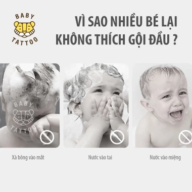 Nón Tắm Baby Tattoo Hình Vương Miện - Thiết Kế Nước Chảy Ra Sau, Hỗ Trợ Bé, Giá Khuyến Mãi 160.000₫ 6