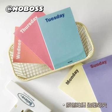 Note Pad Dopamine Màu Hàng Tuần Không Dính Học Tập Sáng Tạo Văn Phòng ORBV 53.091₫