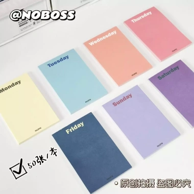 Note Pad Dopamine Màu Hàng Tuần Không Dính Học Tập Sáng Tạo Văn Phòng ORBV 53.091₫