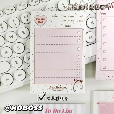 Notepad Phong Cách Hàn Quốc Nơ Học Sinh 50 Tờ Tin Nhắn A7 PB7A - Sổ Tay Giá Rẻ