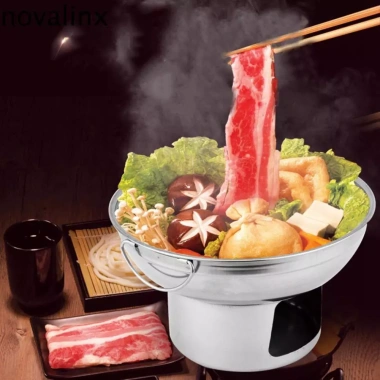 Novalinx Lẩu Than và Nhiên Liệu Cồn - Bộ nồi dã ngoại thép không gỉ 131.010