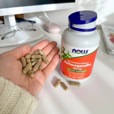 Now Ashwagandha 450mg - Viên uống chiết xuất nhân sâm, tăng năng lượng, tinh thần, giấc ngủ, 429k