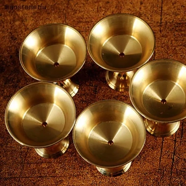 NS 1 Chân Nến Đồng Bơ Đèn Dài Candlesti - Đặt Nến Đồng Cốc Trang Trí Nhà, Giá chỉ 56.980₫ 6