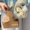 NS 10 chiếc cốc giấy kraft có tay cầm 1/2/4 lít, dùng cho cà phê, đồ uống nóng/lạnh, hộp takeout - giảm giá 88.880₫