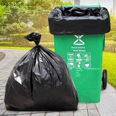 NS 100 Túi Đựng Rác Nhựa Dùng Một Lần 50x60cm Dung Tích Lớn Độ Dày Chống Rò Rỉ Ngoài Trời