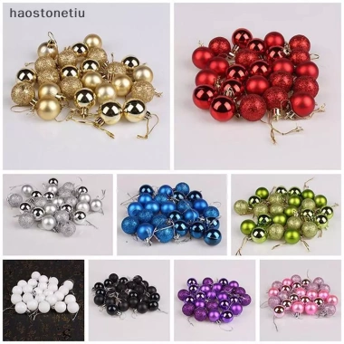 NS 24 Đồ Trang Trí Giáng Sinh 3cm Quả Bóng Cây Mặt Dây Chuyền Lễ Hội Giá 65.890 VND