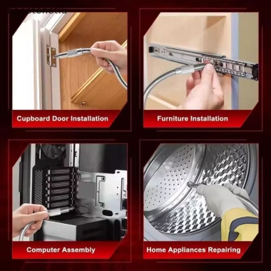 NS 300mm Bạc Lục Giác Đa Năng – Tay Cầm Kim Loại, Trục, Tua Vít, Kết Nối Thanh Nối Dài – Chỉ 55.550₫ 4
