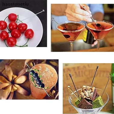 NS 4 Ly Thép Không Gỉ Cotail Stis Fruit Đồ Uống Tái Dụng, Martini Pis, Giá 50.050₫