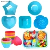 NS 5 Chiếc Hộp Cơm Trưa Silicon Cho Trẻ Em - Bento, Phân Chia Thực Phẩm, Lót Khuôn Cupcake, Giá 44.440₫ 5