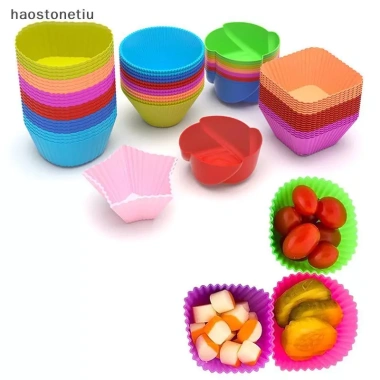 NS 5 Chiếc Hộp Cơm Trưa Silicon Cho Trẻ Em - Bento, Phân Chia Thực Phẩm, Lót Khuôn Cupcake, Giá 44.440₫