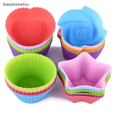 NS 5 Chiếc Hộp Cơm Trưa Silicon Cho Trẻ Em - Bento, Phân Chia Thực Phẩm, Lót Khuôn Cupcake, Giá 44.440₫