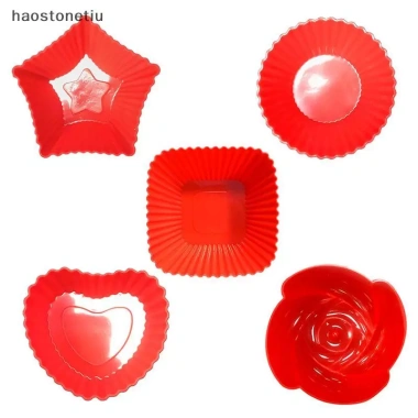 NS 5 Chiếc Hộp Cơm Trưa Silicon Cho Trẻ Em - Bento, Phân Chia Thực Phẩm, Lót Khuôn Cupcake, Giá 44.440₫