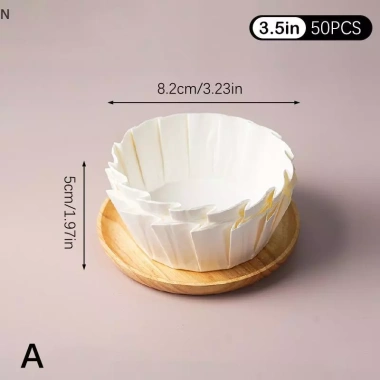 NS 50 chiếc khay ly bánh giấy 3.5-8 inch, tiệc cưới, bánh phô mai nướng, muffin 10