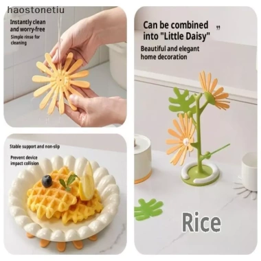 NS Thảm Trải Bàn Hình Cây Chống Bỏng, Chịu Nhiệt, Chống Bẩn, Trivets Đĩa Nóng, Coaster Daisies Ấm Trà Lẩu