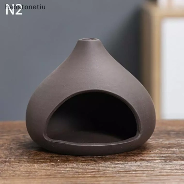 NS Thủ Công Palo Santo Khay Đất Sét Tím - Quà Tặng Yoga, Trí Nhà, Không Hương