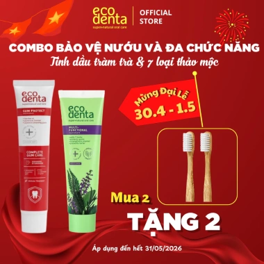 Nụ Gắn Kết Combo 2 Kem Đánh Răng Ecodenta 100ml Tràm Trà và 7 Thảo Mộc - Giá Ưu Đãi 588.000 VNĐ