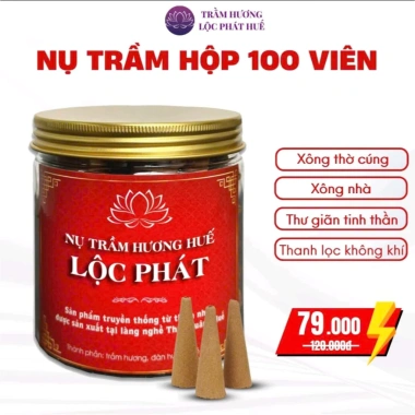 Nụ Trầm Hương Thiên Nhiên Lộc Phát 100 viên - Xông nhà, thanh lọc không khí, khử ẩm mốc, chỉ 79.000₫