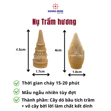 Nụ Trầm Xông Nhà Dương Minh - Nụ Khói Ngược Lớn, Cháy Lâu, Thư Giãn, Chỉ 95.000₫ 5 Nụ Trầm Xông Nhà Dương Minh - Nụ Khói Ngược Lớn, Cháy Lâu, Thư Giãn, Chỉ 95.000₫ 5
