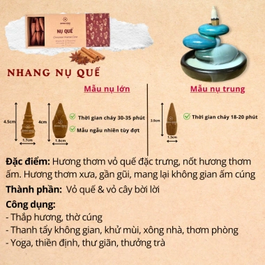 Nụ Trầm Xông Nhà Dương Minh - Nụ Khói Ngược Lớn, Cháy Lâu, Thư Giãn, Chỉ 95.000₫ 10 Nụ Trầm Xông Nhà Dương Minh - Nụ Khói Ngược Lớn, Cháy Lâu, Thư Giãn, Chỉ 95.000₫ 10