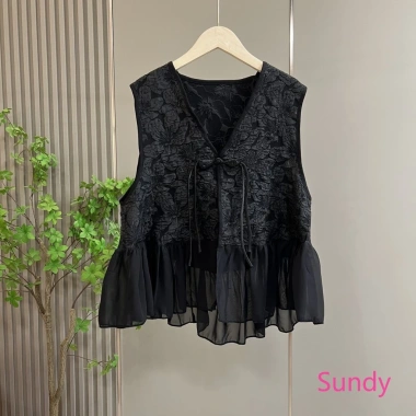 Nữ Xuân Thu Tính Khí Pháp Vintage – Áo Vest Không Tay Ren Nối Giá 151,840₫