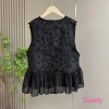 Nữ Xuân Thu Tính Khí Pháp Vintage – Áo Vest Không Tay Ren Nối Giá 151,840₫ 4