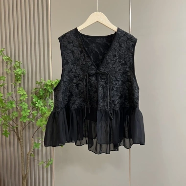 Nữ Xuân Thu Tính Khí Pháp Vintage – Áo Vest Không Tay Ren Nối Giá 151,840₫