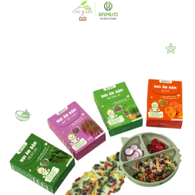Nui ăn dặm rau củ hữu cơ Anpaso 150g – Bổ sung canxi, giàu chất sơ cho bé 6 tháng