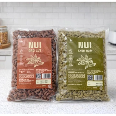 Nui Gạo Lứt 500g Cong & Thẳng - Nui Chùm Ngây Tự Nhiên, Giá 45.500đ, Dinh Dưỡng Cao 5 Nui Gạo Lứt 500g Cong & Thẳng - Nui Chùm Ngây Tự Nhiên, Giá 45.500đ, Dinh Dưỡng Cao 5