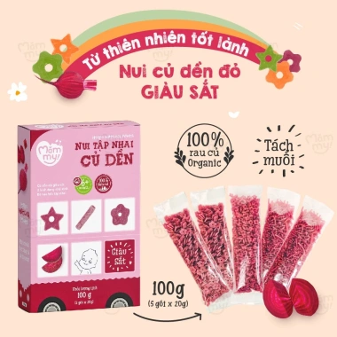 Nui mini rau củ Mămmy cho bé ăn dặm tập nhai trên 6 tháng, hộp 100g giá 15.000đ 10 Nui mini rau củ Mămmy cho bé ăn dặm tập nhai trên 6 tháng, hộp 100g giá 15.000đ 10