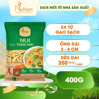 Nui Ống Dài Vàng 100% Hữu Cơ Eat Clean Giảm Cân Ăn Kiêng Nuffam 400gr 20.900 VND