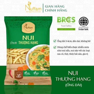 Nui Ống Dài Vàng 100% Hữu Cơ Eat Clean Giảm Cân Ăn Kiêng Nuffam 400gr 20.900 VND