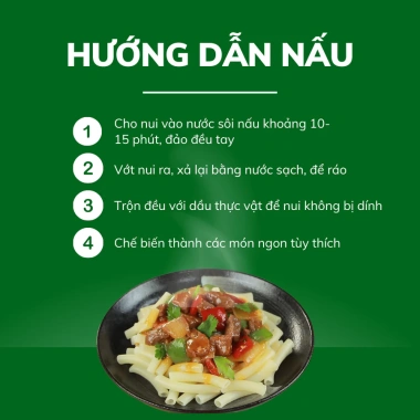 Nui Ống Dài Vàng 100% Hữu Cơ Eat Clean Giảm Cân Ăn Kiêng Nuffam 400gr 20.900 VND