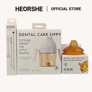 Núm thay thế bình tập HEORSHE silicone mềm mại bảo vệ nướu, mô phỏng ti mẹ 159.000₫