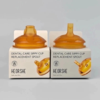 Núm thay thế bình tập HEORSHE silicone mềm mại bảo vệ nướu, mô phỏng ti mẹ 159.000₫
