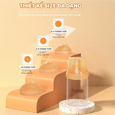 Núm ti thay thế bình sữa thủy tinh Topgiakids mềm, chống sặc cao cấp - 49.000₫ 9 Núm ti thay thế bình sữa thủy tinh Topgiakids mềm, chống sặc cao cấp - 49.000₫ 9