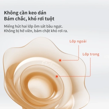 Núm trợ ti hai lớp Thyseed silicon siêu mềm - Bảo vệ đầu ti mẹ, ngăn bé cắn, chính hãng