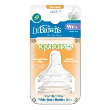 Núm Ty cổ rộng Dr.Brown's Option Plus - Mô phỏng Ty mẹ tự nhiên, chính hãng, 53.000₫