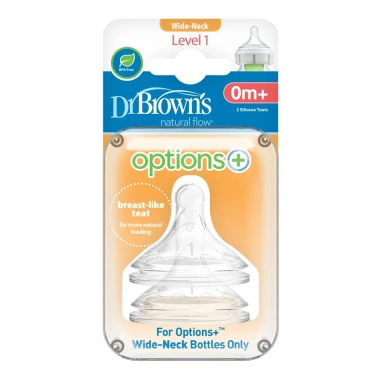 Núm Ty cổ rộng Dr.Brown's Option Plus - Mô phỏng Ty mẹ tự nhiên, chính hãng, 53.000₫