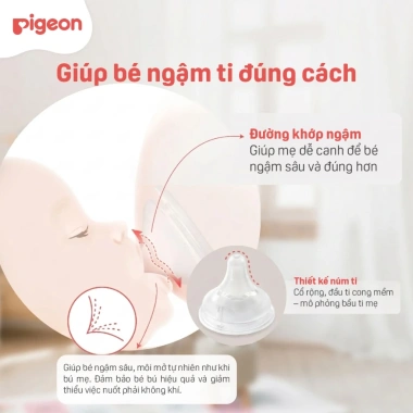 Núm Ty Pigeon Siêu Mềm Plus Thế Hệ III Phiên Bản Nhật 2 Cái/Hộp Giá Ưu Đãi 264.000₫ 5