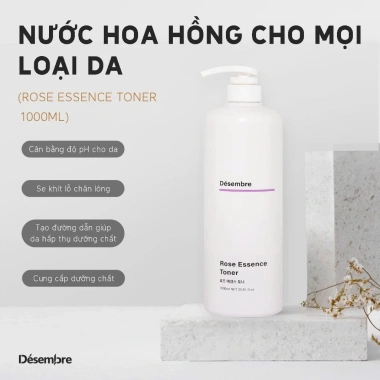 Nước Cân Bằng Cấp Ẩm Désembre Rose Essence Toner 1.000ml - Dưỡng ẩm sâu, Da mềm mịn, Giá ưu đãi 1.650.000₫