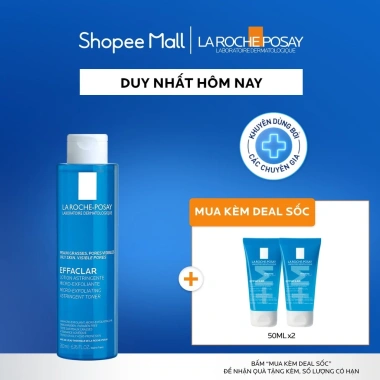 Nước cân bằng khoáng da dầu La Roche-Posay Effaclar 200ml - Giá chỉ 466.000đ