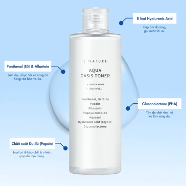 Nước Cân Bằng và Cấp ẩm S.Nature Aqua Oasis Toner - Dịu Da, Giá 560k (Giá gốc 728k) 4