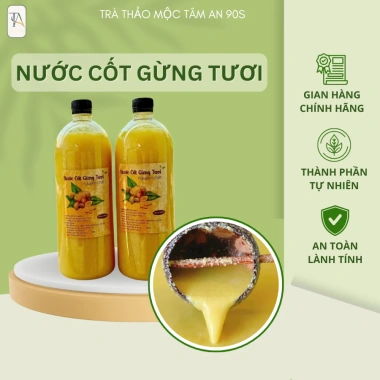Nước Cốt Gừng Tươi Nguyên Chất 1L - Hỗ Trợ Giấc Ngủ, Giữ Ấm Cơ Thể, Giảm Giá Đặc Biệt 98.000₫
