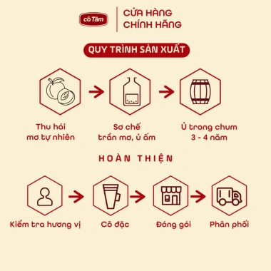 Nước cốt mơ Cô Tâm 380ml - Hỗ trợ đại tràng, tiêu hóa, ủ từ Bách Cốc - Giá ưu đãi 250k 2