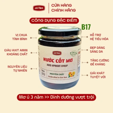 Nước cốt mơ Cô Tâm 380ml - Hỗ trợ đại tràng, tiêu hóa, ủ từ Bách Cốc - Giá ưu đãi 250k 3