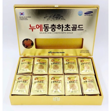Nước Đông Trùng Hạ Thảo Hàn Quốc 60 gói hộp gỗ - Tinh chất, giảm còn 1.398.000₫