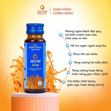 Nước Đông Trùng Hạ Thảo Hector Sâm 10 chai - Hồi phục, ngừa bệnh, tăng năng lượng - 419.000₫ 2