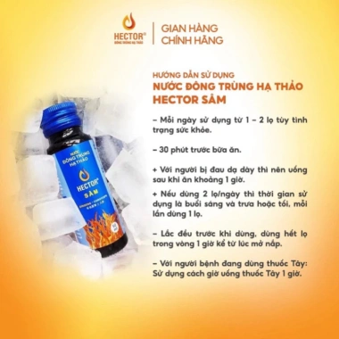 Nước Đông Trùng Hạ Thảo Hector Sâm 10 chai - Hồi phục, ngừa bệnh, tăng năng lượng - 419.000₫ 3