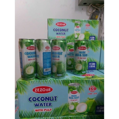Nước dừa ZEZO68 24 lon 330ml - Thùng mới giảm giá 199k, tươi ngon, bổ dưỡng